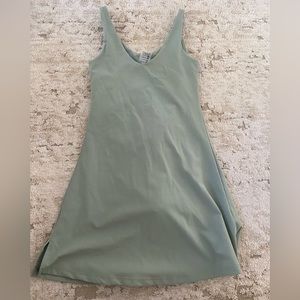 Scoop neckline tennis dress in bamboo green